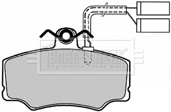 BORG & BECK Piduriklotsi komplekt,ketaspidur BBP1139